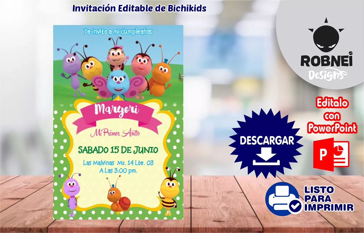 Invitacin de Bichikids