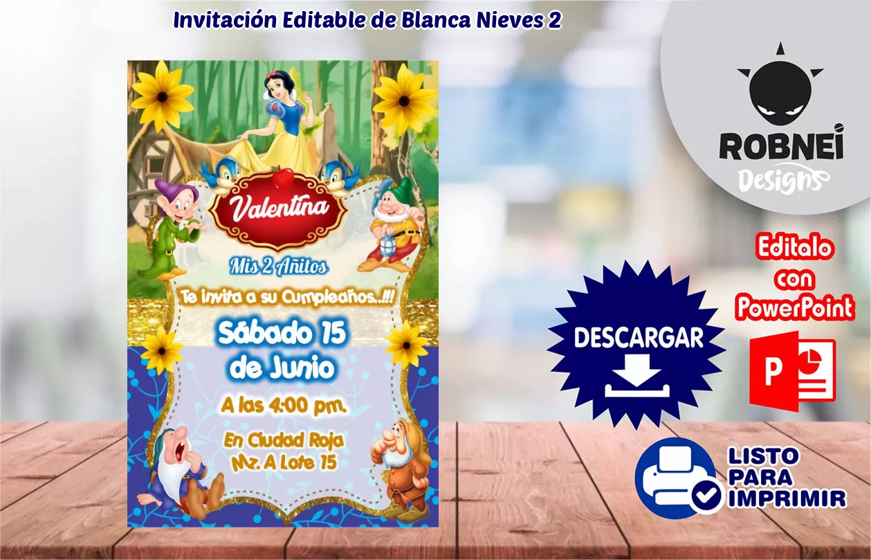 Invitacin de Blanca Nieves 2