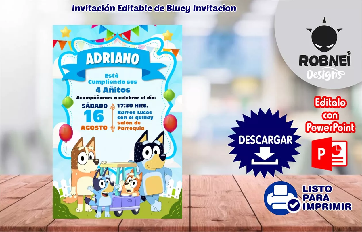 Bluey-Invitacion