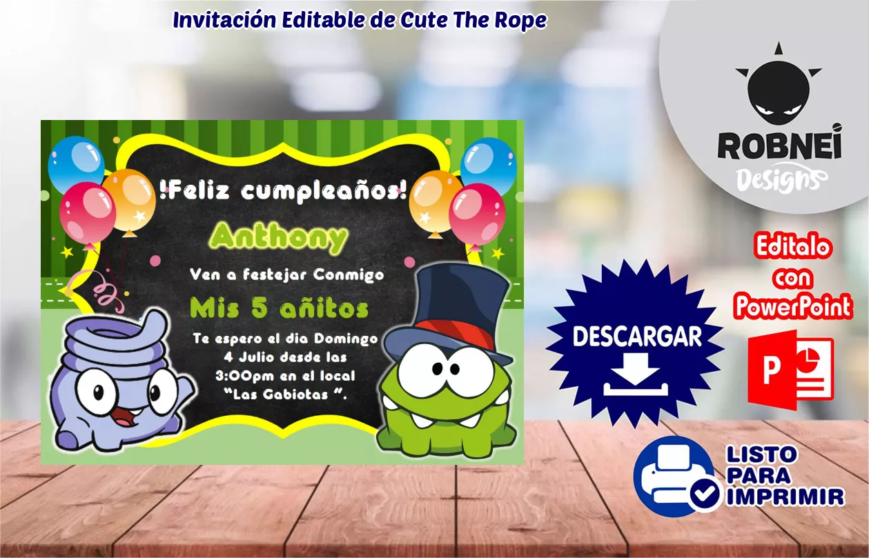 Invitacin de Cute The Rope