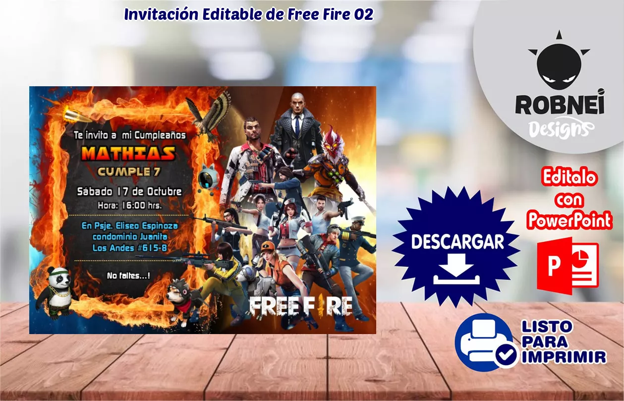 Invitacin de Free Fire 02