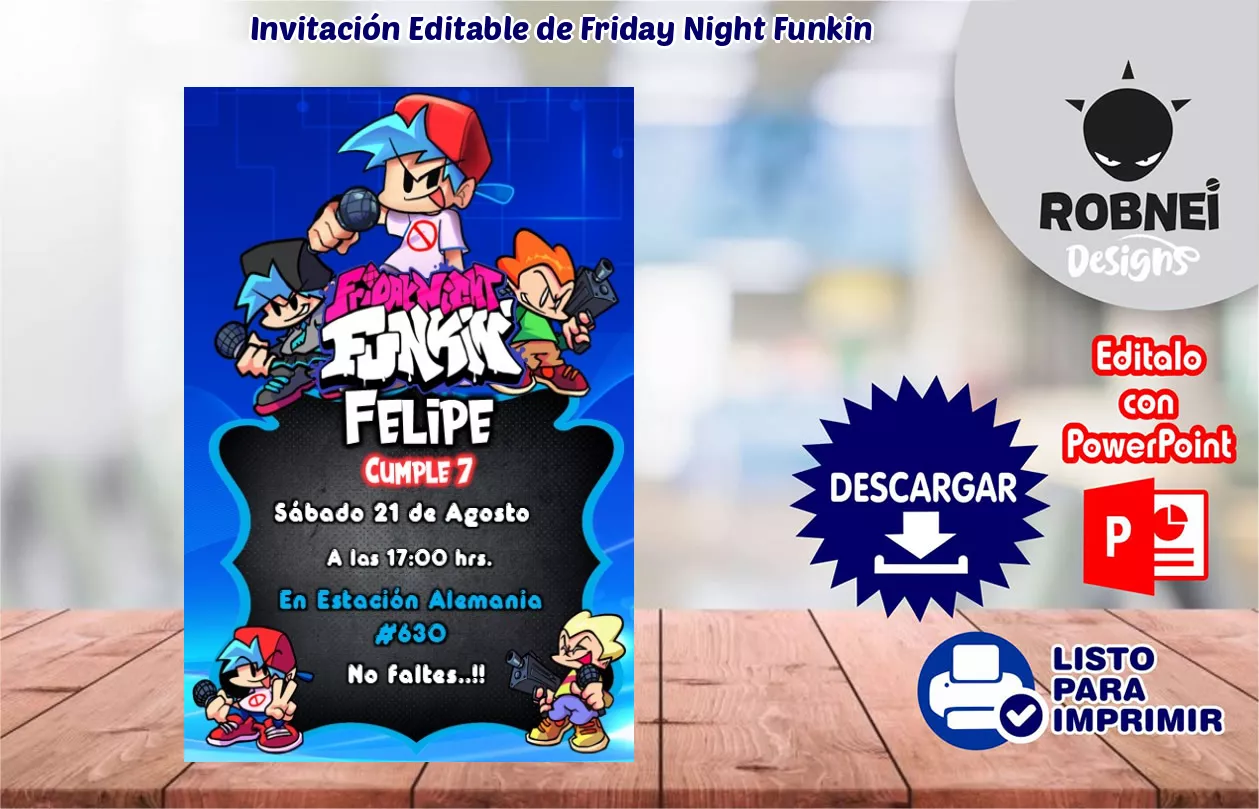 Invitacin de Friday Night Funkin