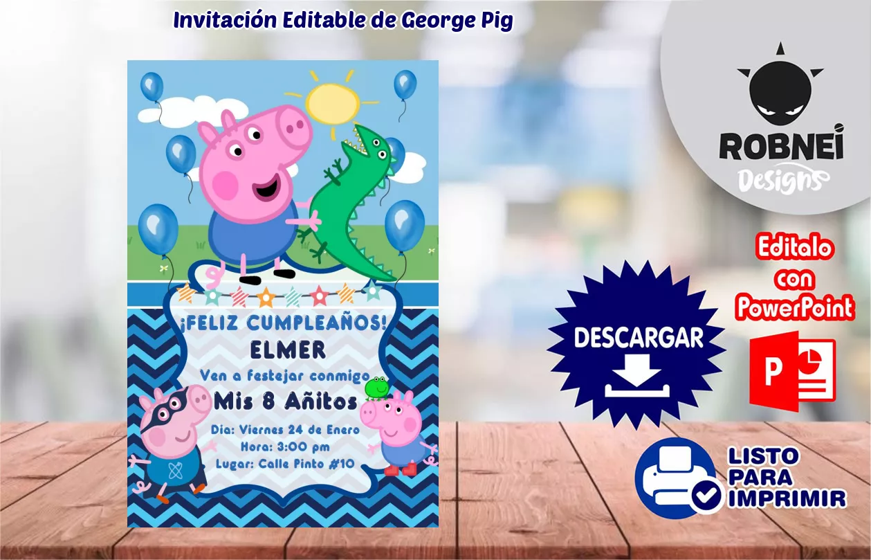 Invitacin de George Pig