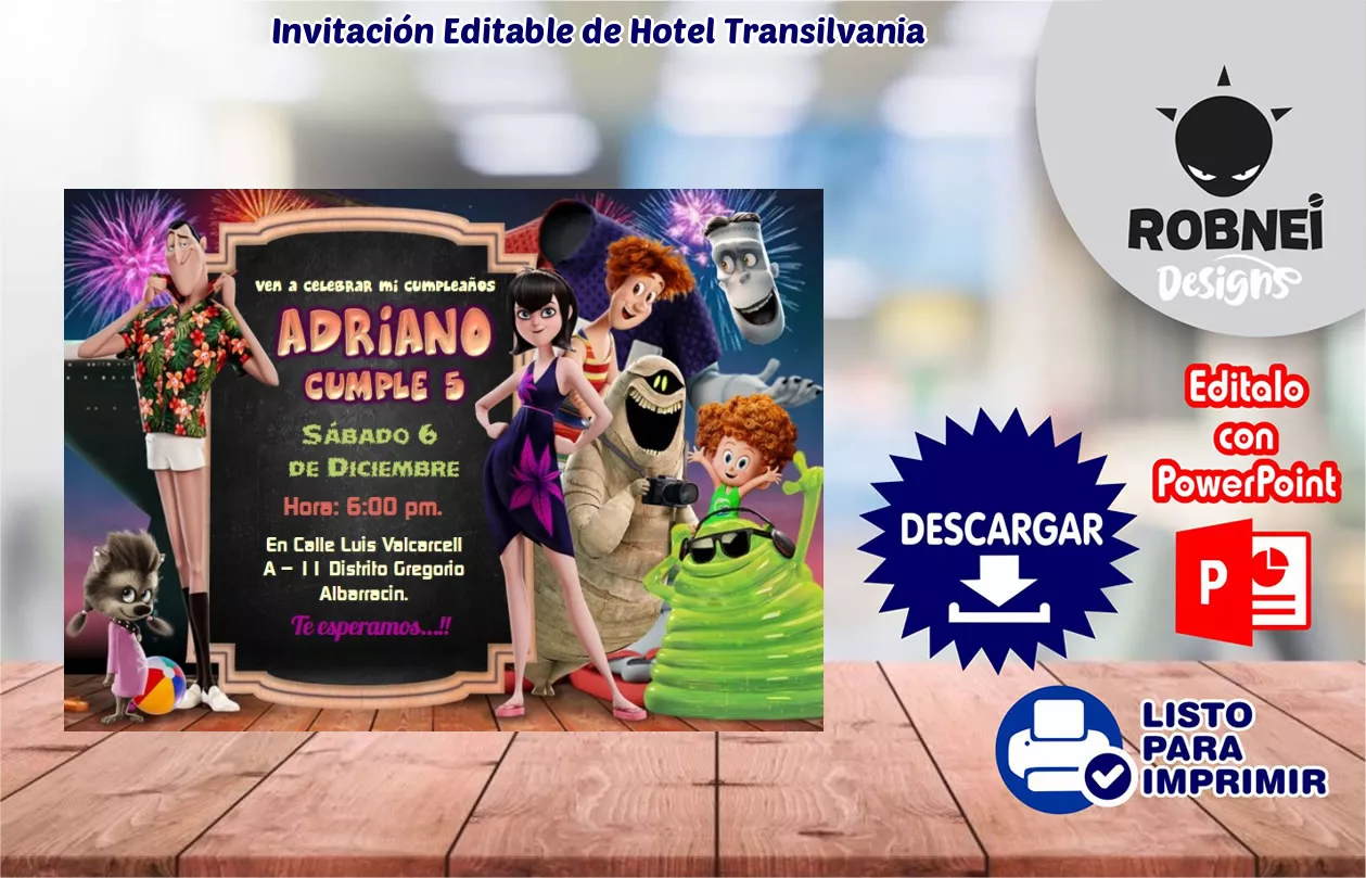 Invitacin de Hotel Transilvania