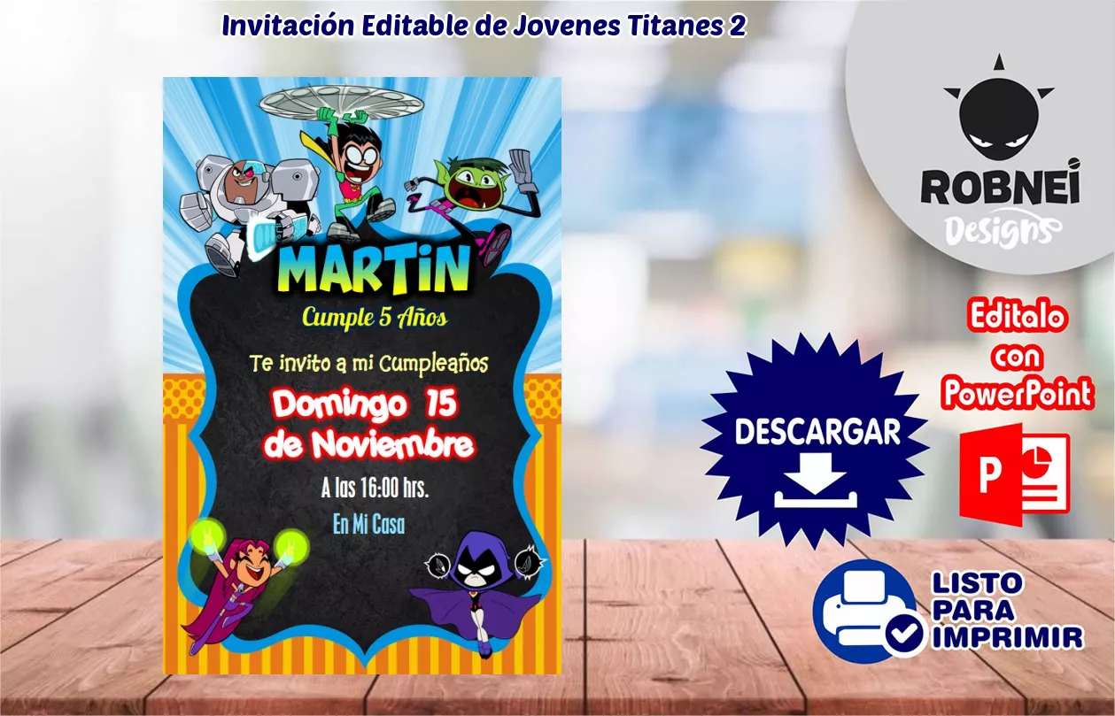 Invitacin de Jovenes Titanes 2