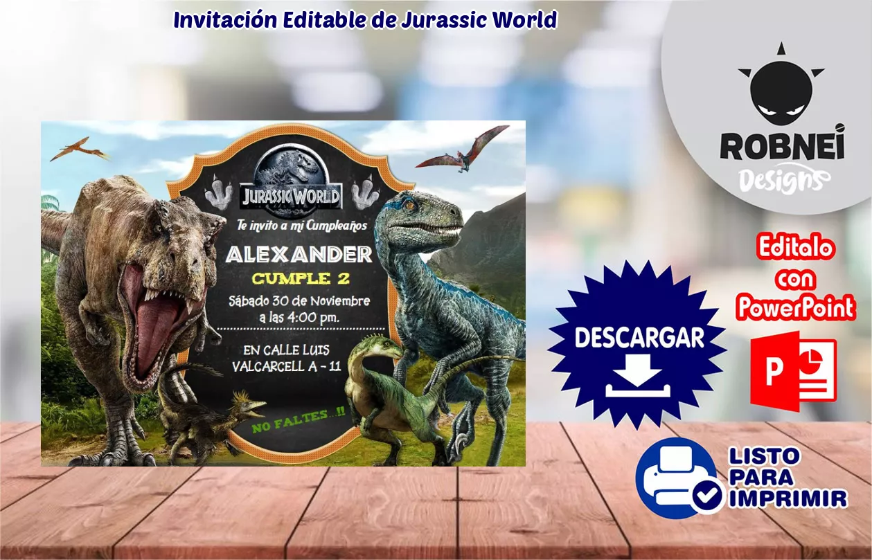 Invitacin de Jurassic World