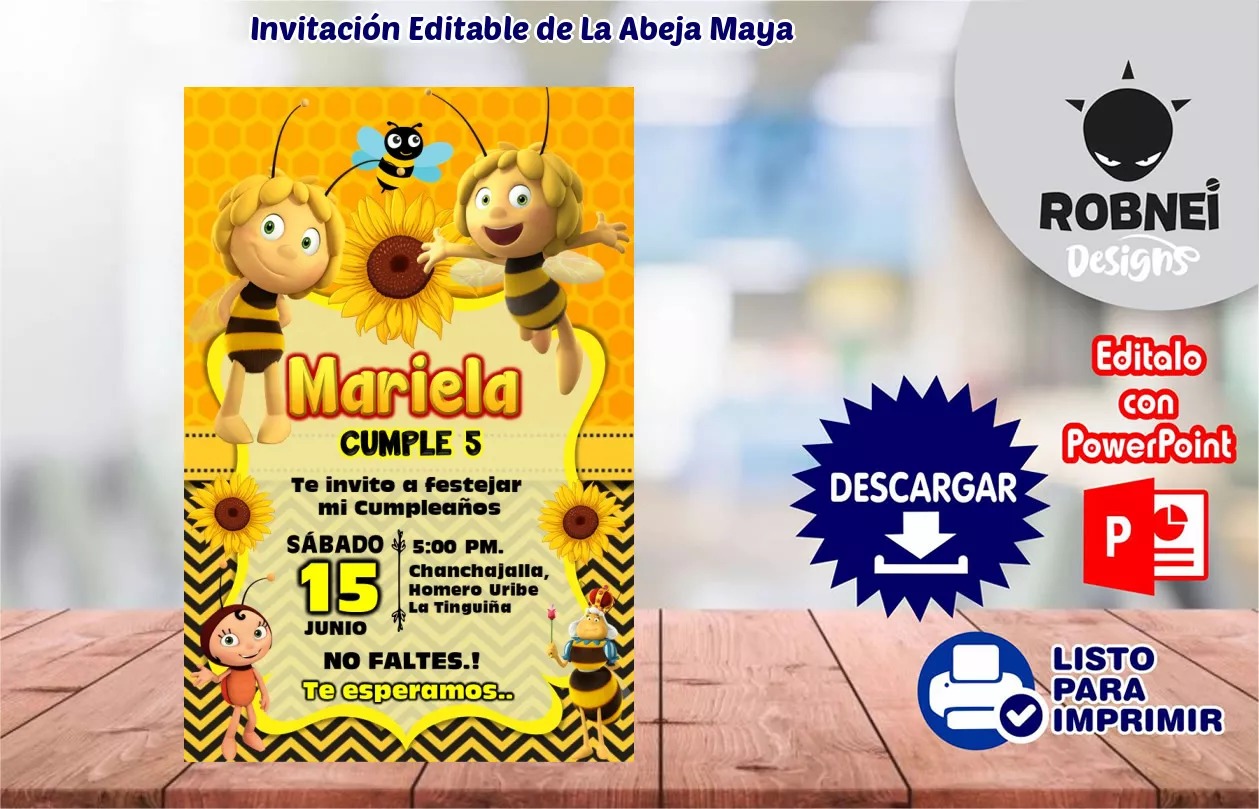 Invitacin de La Abeja Maya