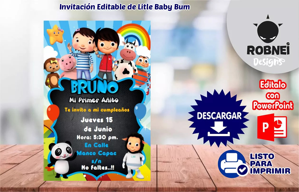 Invitacin de Litle Baby Bum