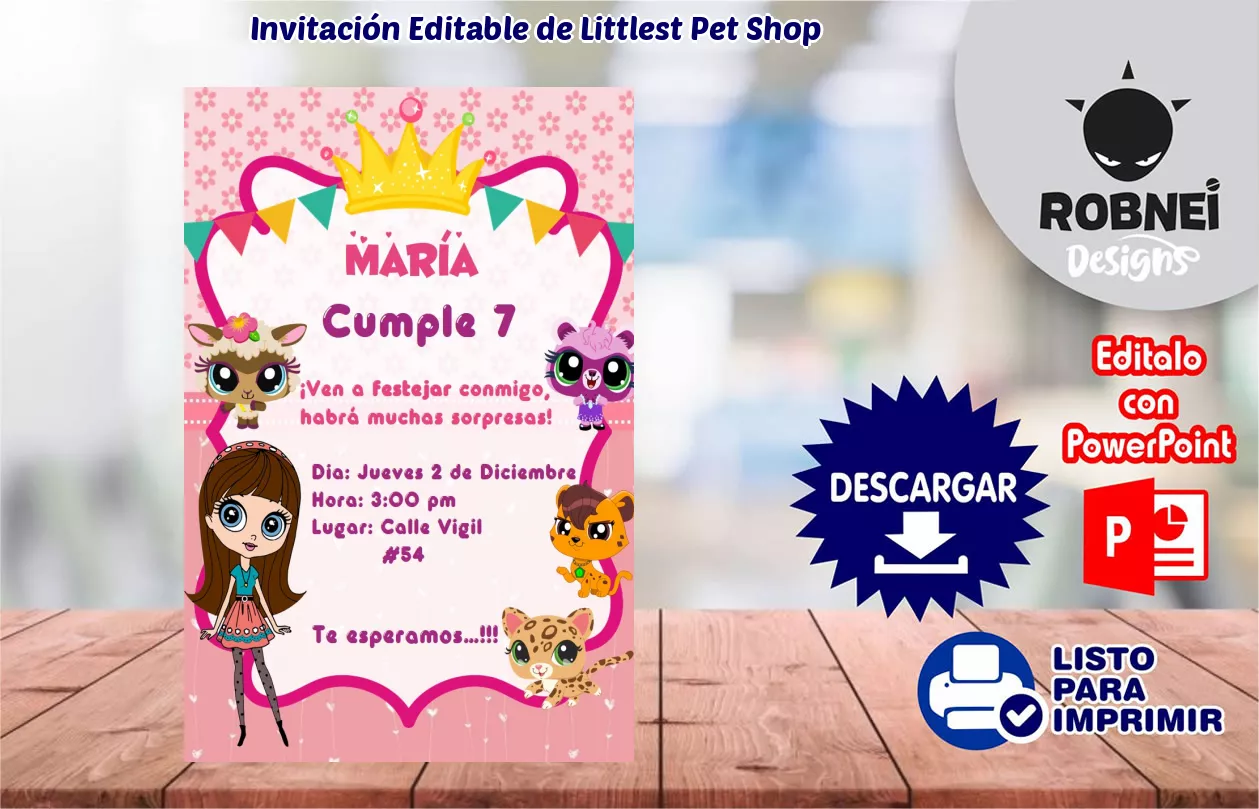 Invitacin de Littlest Pet Shop