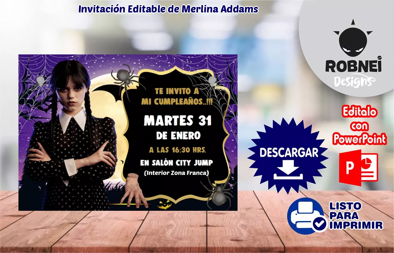 Invitacin de Merlina Addams