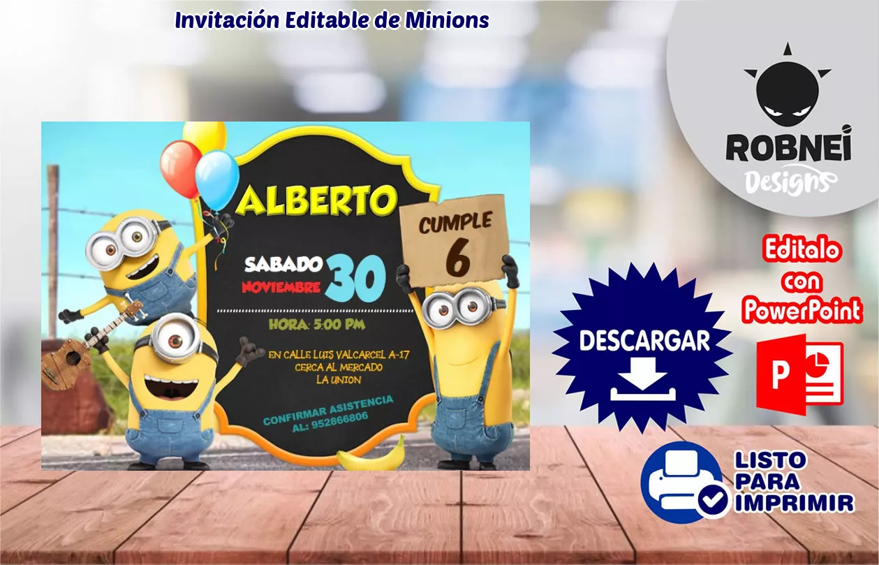 Invitacin de Minions