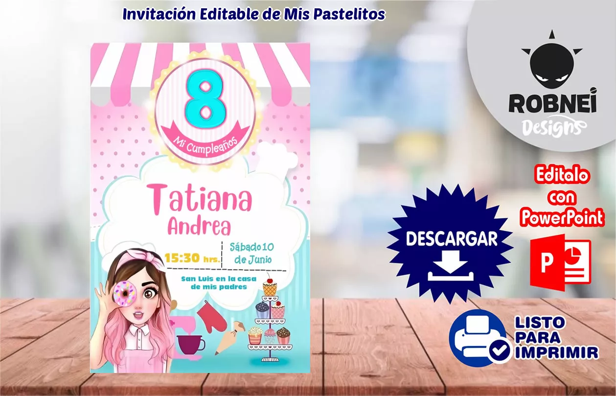 Invitacin de Mis Pastelitos