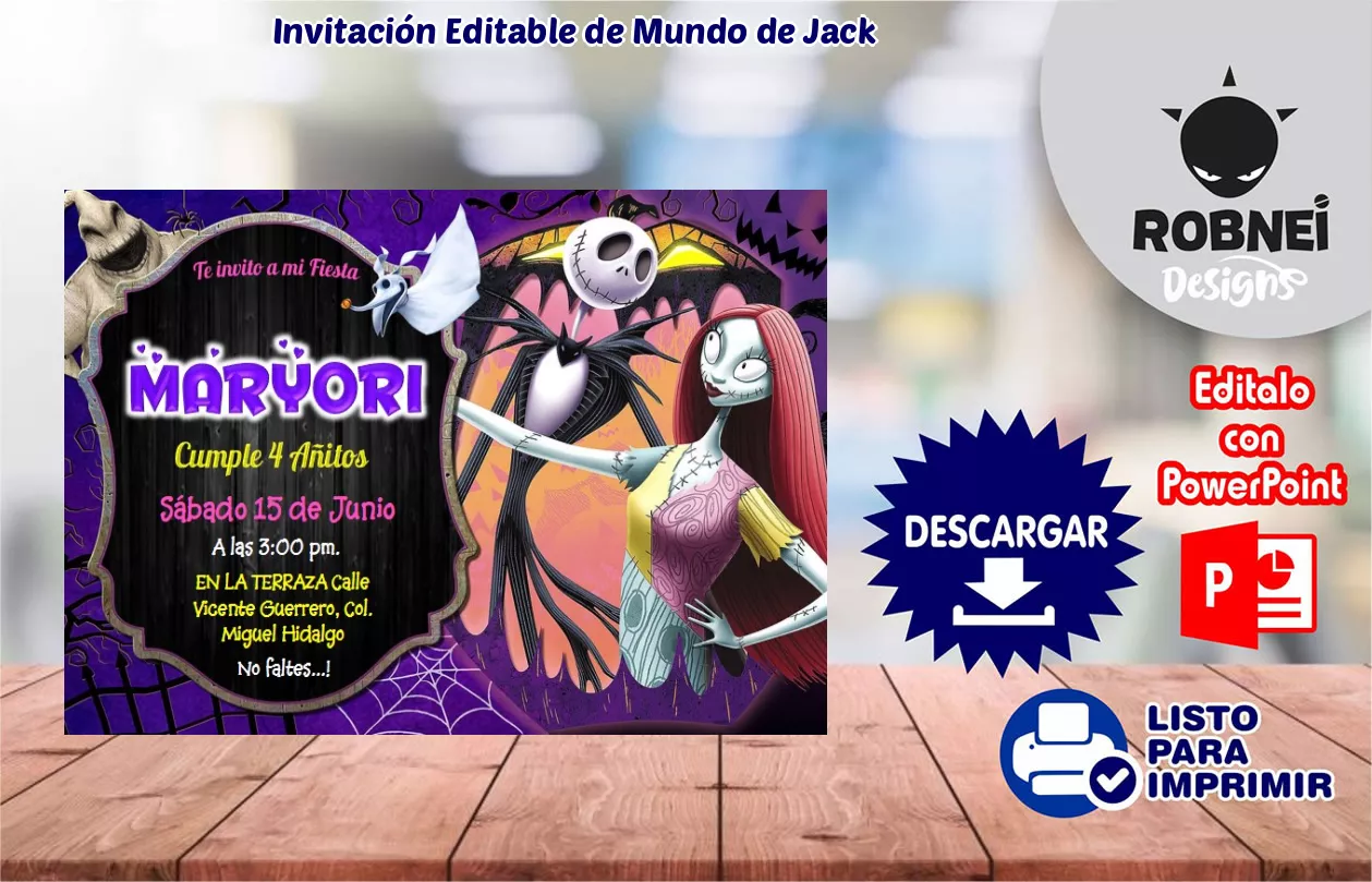 Invitacin de Mundo de Jack