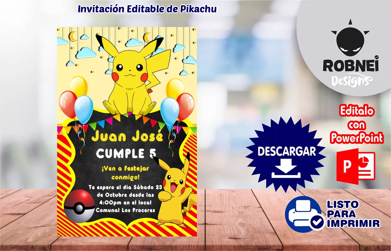 Invitacin de Pikachu