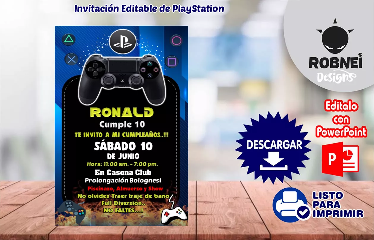 Invitacin de PlayStation