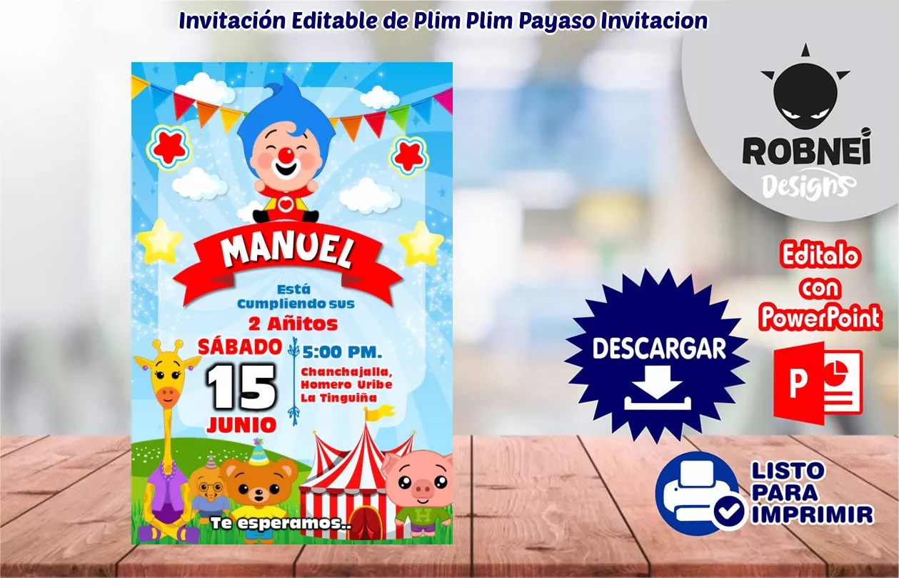 Plim-Plim-Payaso-Invitacion