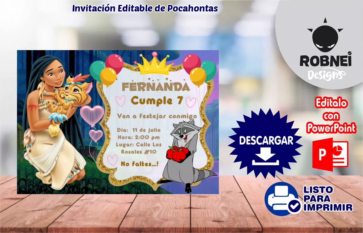 Invitacin de Pocahontas