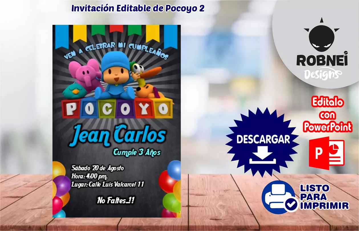 Invitacin de Pocoyo 2