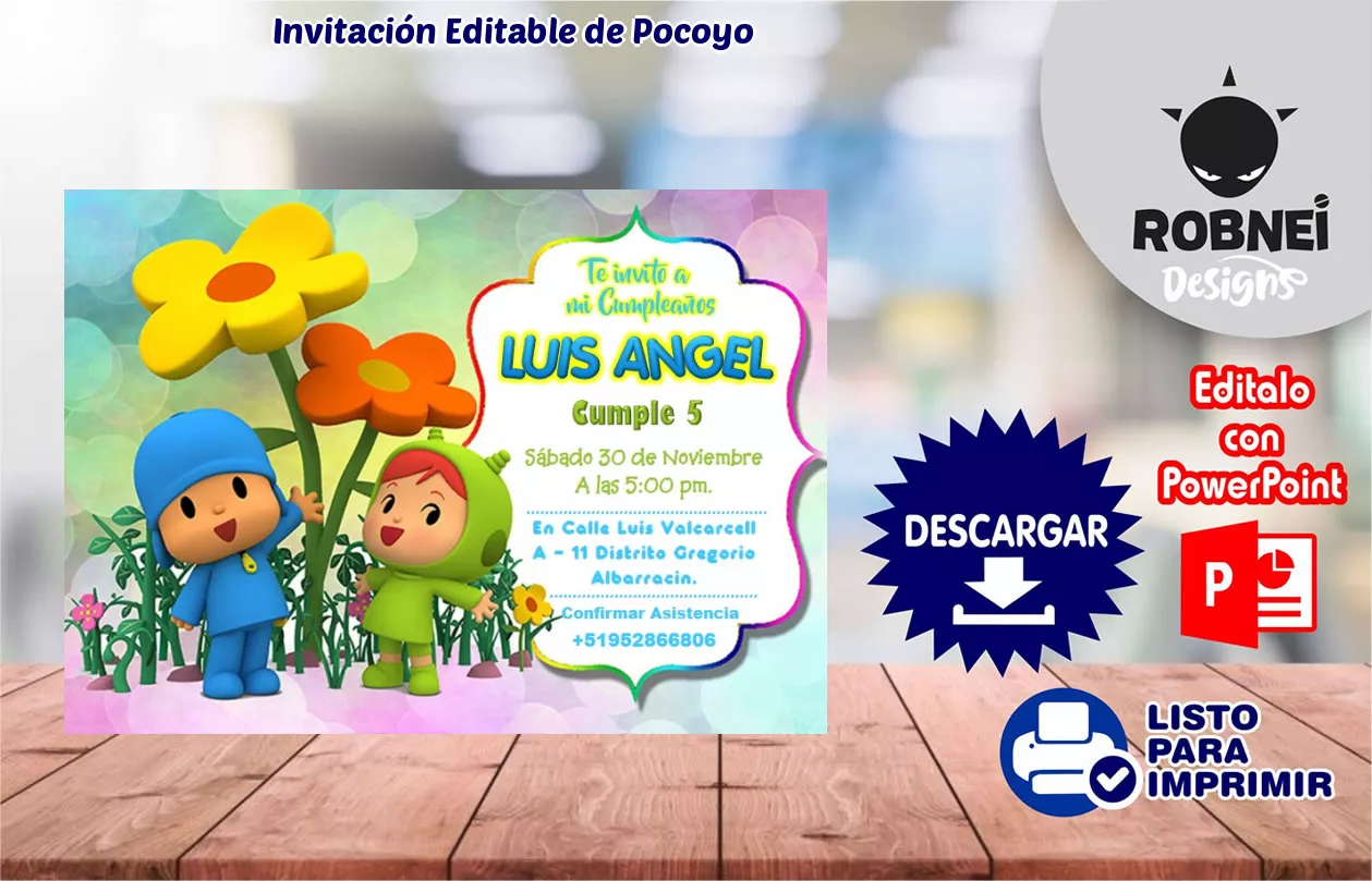 Invitacin de Pocoyo