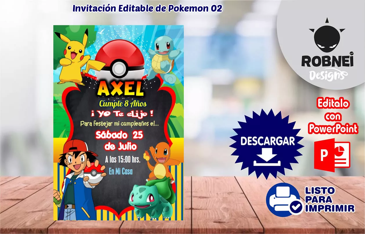 Invitacin de Pokemon 02