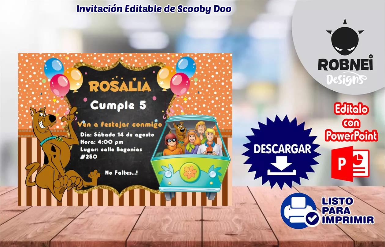 Invitacin de Scooby Doo