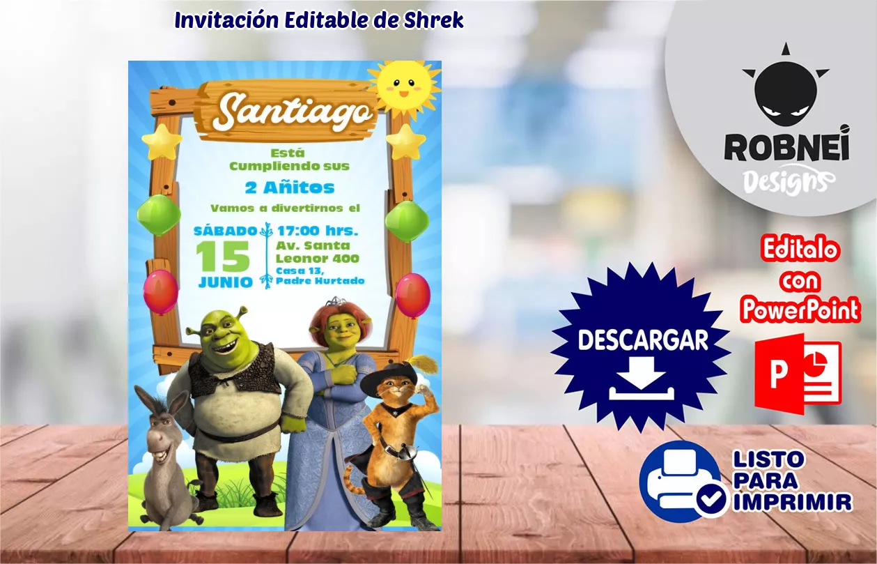 Invitacin de Shrek