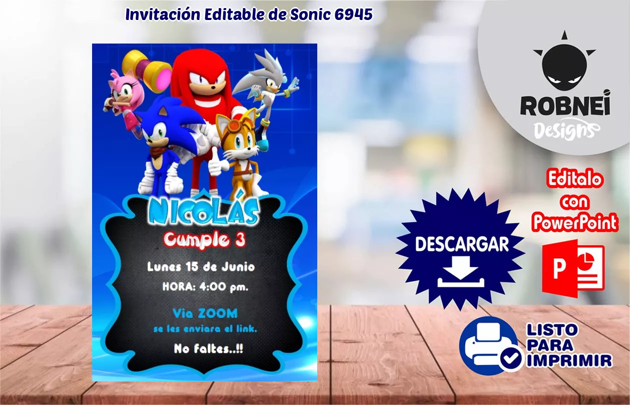 Invitacin de Sonic 6945