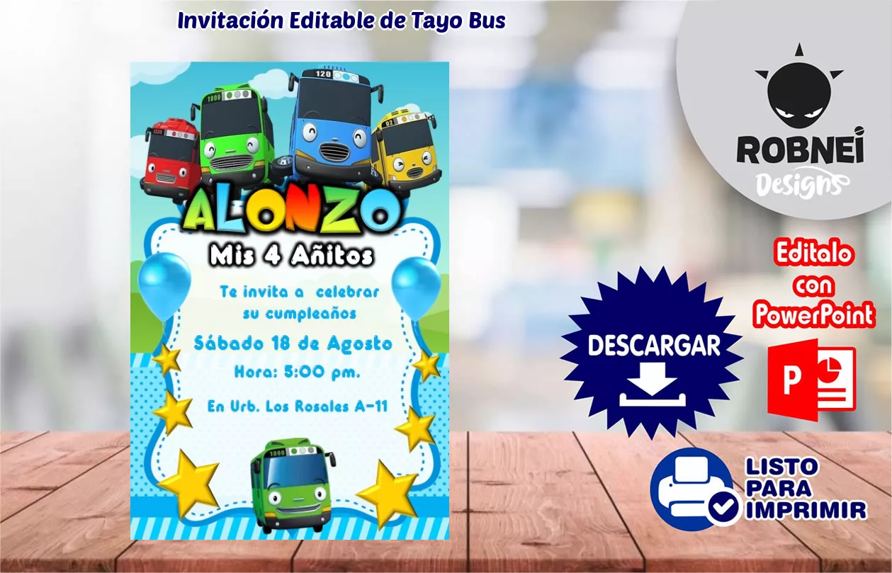 Invitacin de Tayo Bus