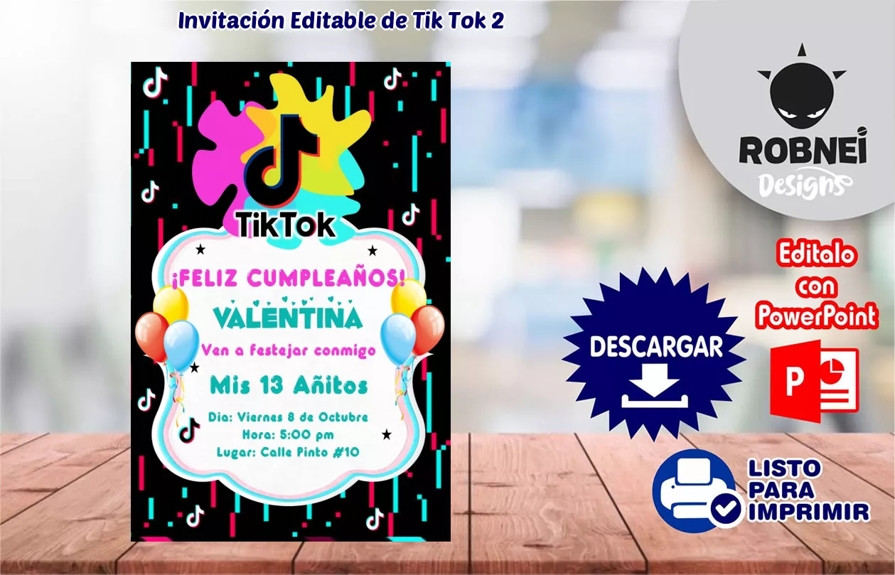 Invitacin de Tik Tok 2