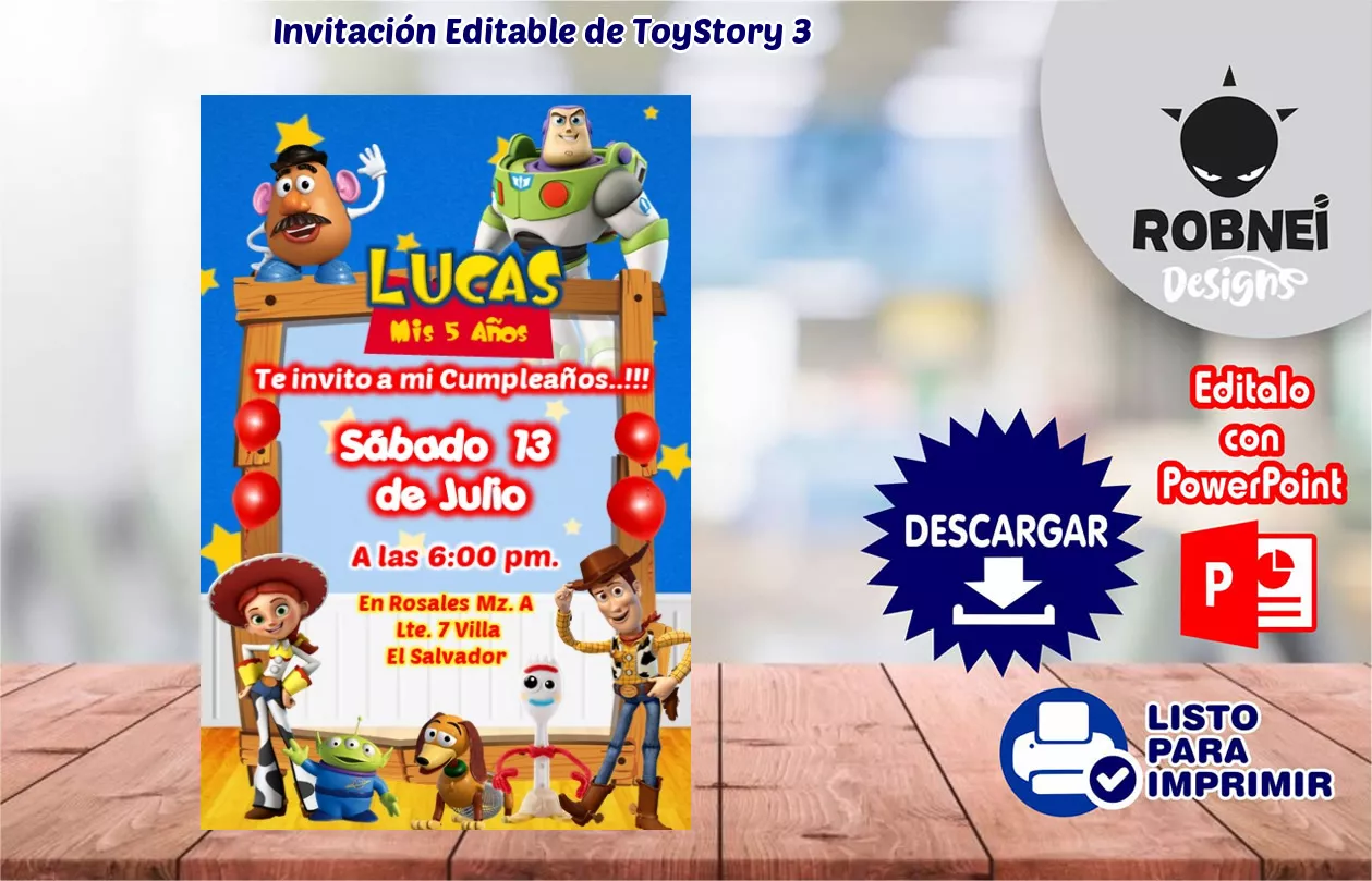 Invitacin de ToyStory 3