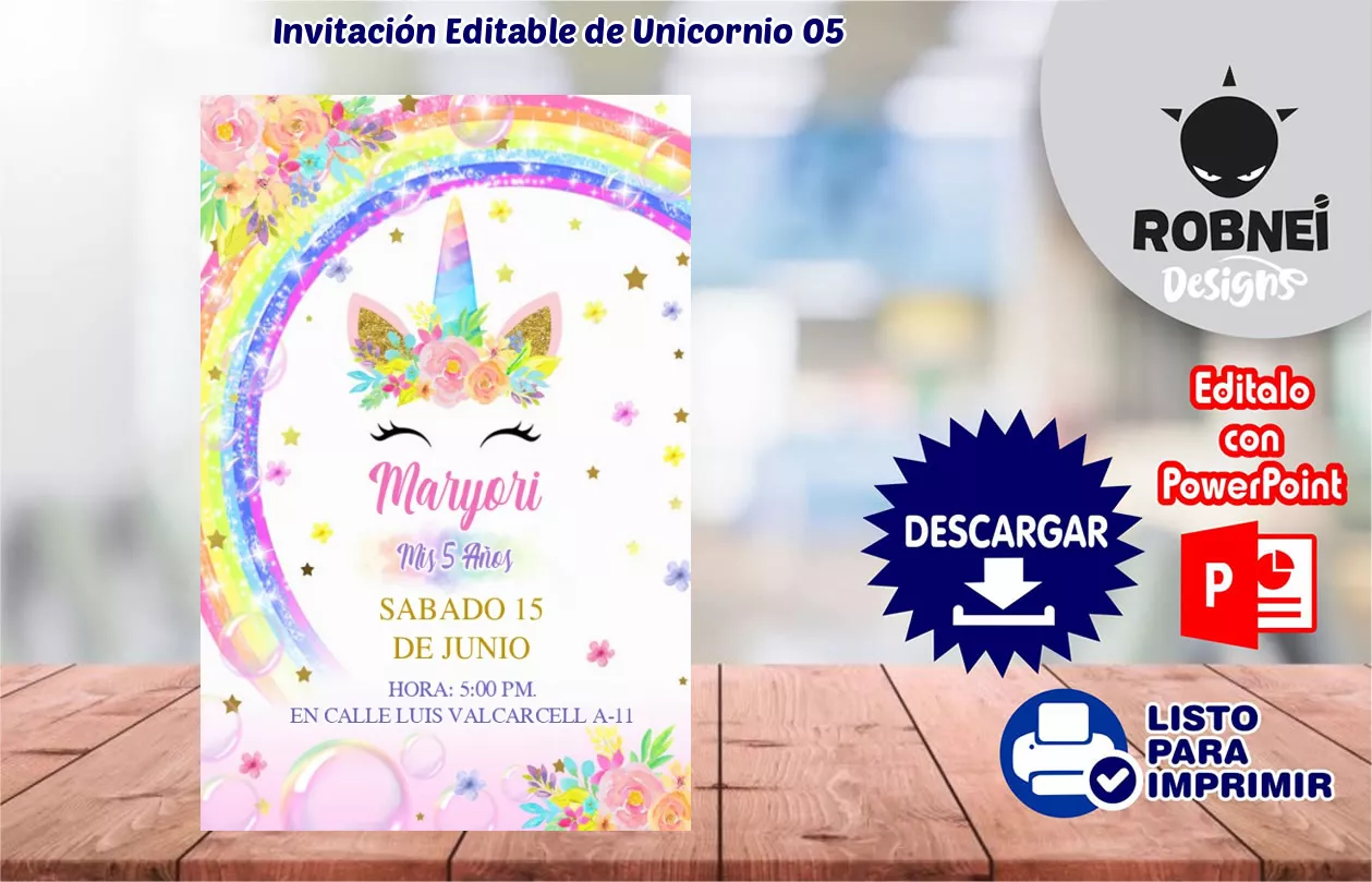 Invitacin de Unicornio 05