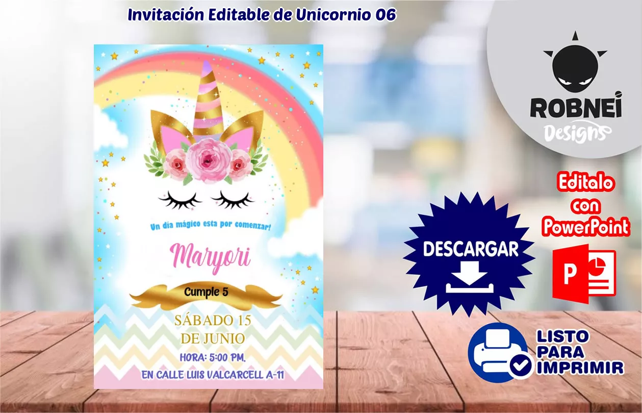 Invitacin de Unicornio 06