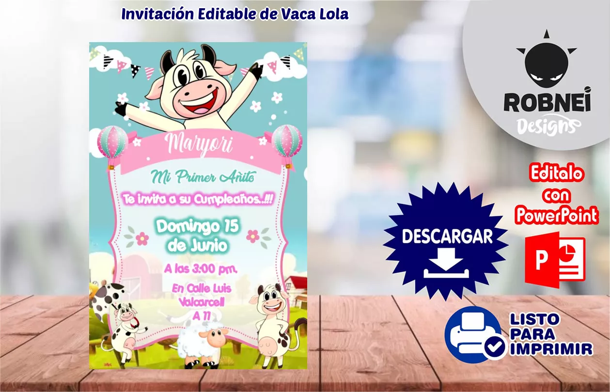 Invitacin de Vaca Lola