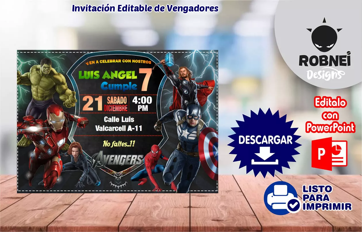 Invitacin de Vengadores