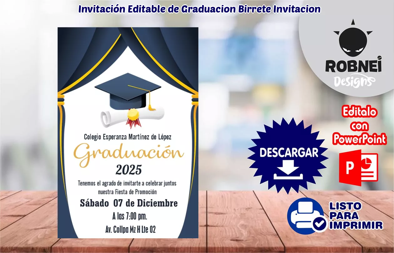 Graduacion-Birrete-Invitacion