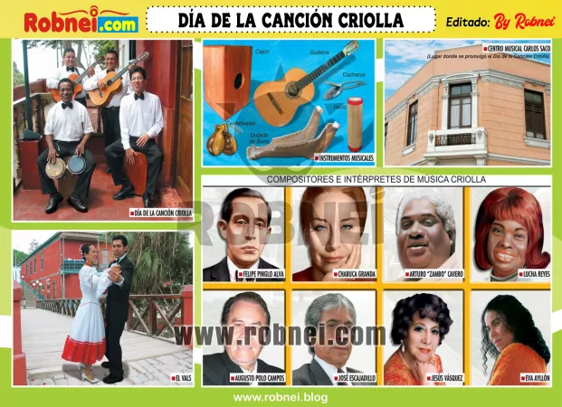 Lamina de DIA DE LA CANCION CRIOLLA