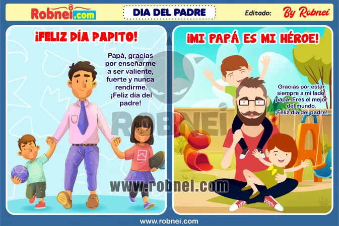 Lamina de Lamina Escolar Dia del Padre Infantil 02