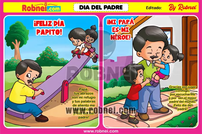 Lamina de Lamina Escolar Dia del Padre Infantil