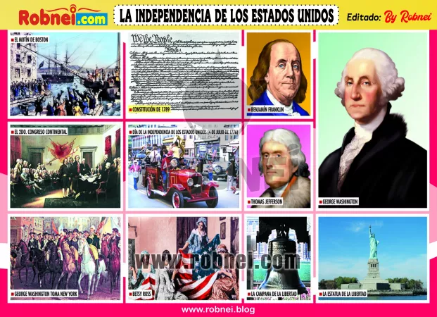 Lamina de LA INDEPENDENCIA DE LOS ESTADOS UNIDOS