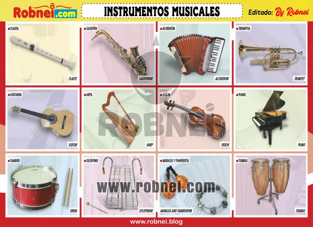 Lamina de INSTRUMENTOS MUSICALES