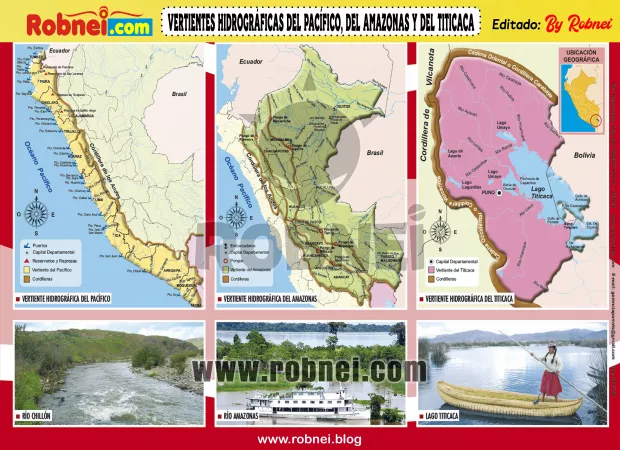 Lamina de VERTIENTES HIDROGRAFICAS DEL PACIFICO DEL AMAZONAS Y DEL TITICACA