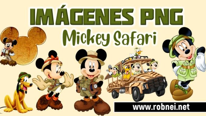 Mickey Safari PNG Fondo Transparente