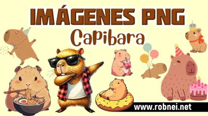 Capibara PNG Animado Sin Fondo