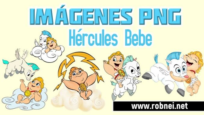 Hercules Bebe y Pegaso PNG