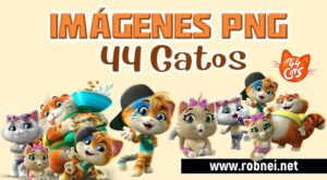 44 Gatos Personajes PNG